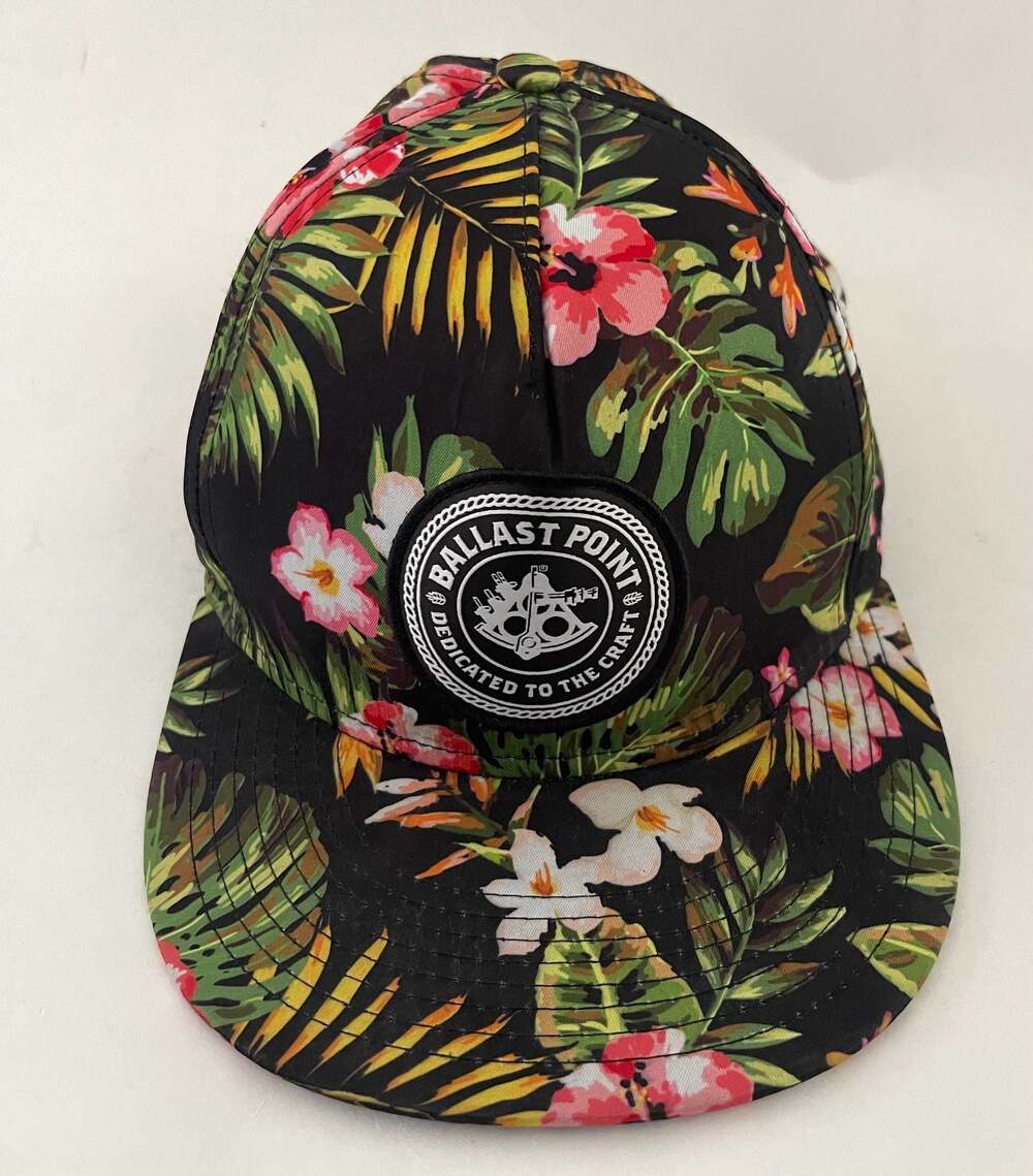 Ballast Point Brewing Floral Tropical Hawaiian Snapback Hat Cap